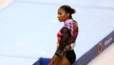 Gymnast Jordan Chiles Channels Beyoncé in Glittering Leotard