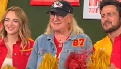 Donna Kelce Makes Friendship Bracelets as She Supports Travis at World's Largest Tailgate Ahead of Chiefs Game