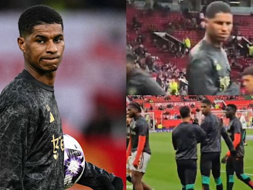 VIDEO: Marcus Rashford is fuming! Struggling Man Utd forward restrained after angrily confronting fan at Old Trafford ahead of Newcastle clash | Goal.com South Africa