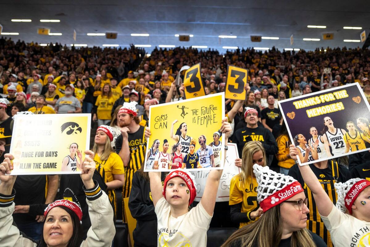 How many fans turned out for Iowa WBB, MBB games in 2023-24