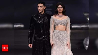 The cutest couple in town, Khushi Kapoor and Vedang Raina set the ramp on fire! | - Times of India