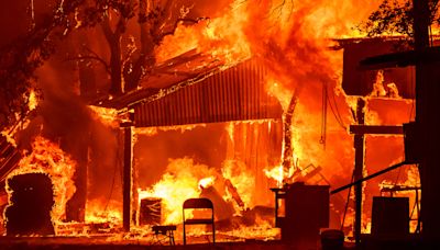 Park Fire: Dramatic photos capture charred homes as firefighters try to put out one of California's largest fires ever
