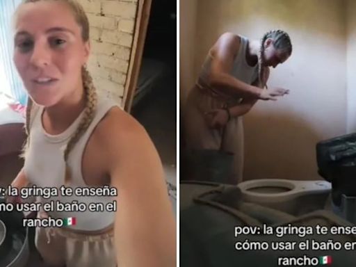 Estadounidense desata risas al mostrar cómo ‘se hace del baño’ en un rancho de Oaxaca