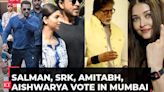 Salman Khan, Shah Rukh Khan, Amitabh Bachchan, Aishwarya Rai cast their vote in Mumbai