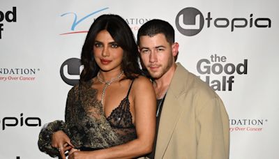 Priyanka Chopra Looked Stunning in a Naked Dress With a Waist-High Slit LN