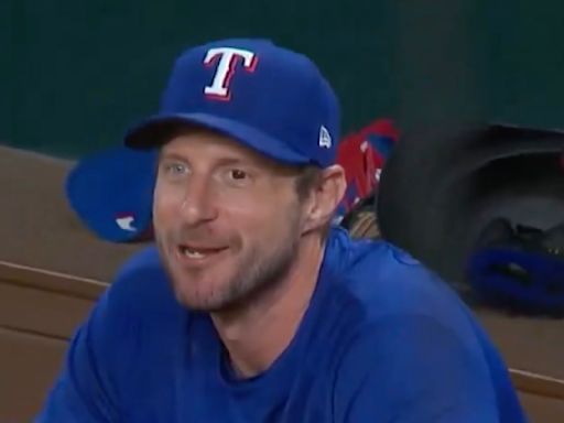 Max Scherzer Had Funny, Three-Word Roast of Pete Alonso During Rangers-Mets Game