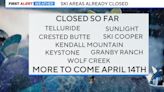 Ski season coming to an end across Colorado