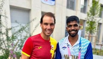 "With The Best": Satwiksairaj Rankireddy's Fanboy Moment After Meeting Rafael Nadal In Paris | Olympics News