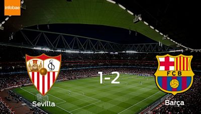 Barcelona gana 2-1 en el feudo de Sevilla