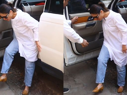 Kareena Kapoor Khan Almost Falls As She Steps Out Of Car To Cast Vote In Mumbai, VIDEO Goes Viral