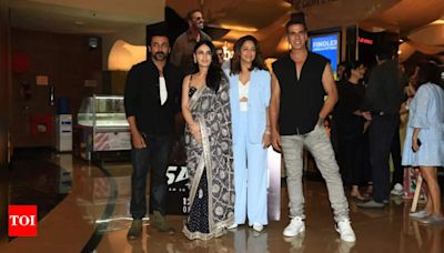 Surya and Jyothika join Akshay Kumar and Radhika Madan at 'Sarfira' screening | Hindi Movie News - Times of India