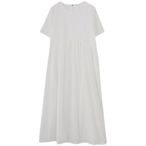 米蘭精品 連身裙棉麻洋裝-寬鬆提花純色休閒女裙子3色74cs88