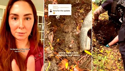 Haunted Woman Calls the Cops After Discovering a Rug Mysteriously Buried in Her Backyard