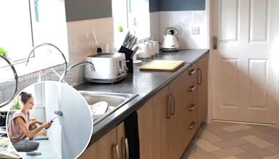 People are amazed as woman transforms kitchen 'on a budget' with paint & vinyl