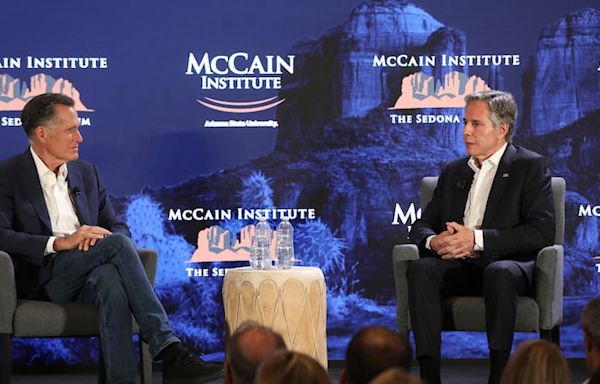 Sen. Mitt Romney, Secretary of State Antony Blinken explore progress in Middle East, Ukraine, China