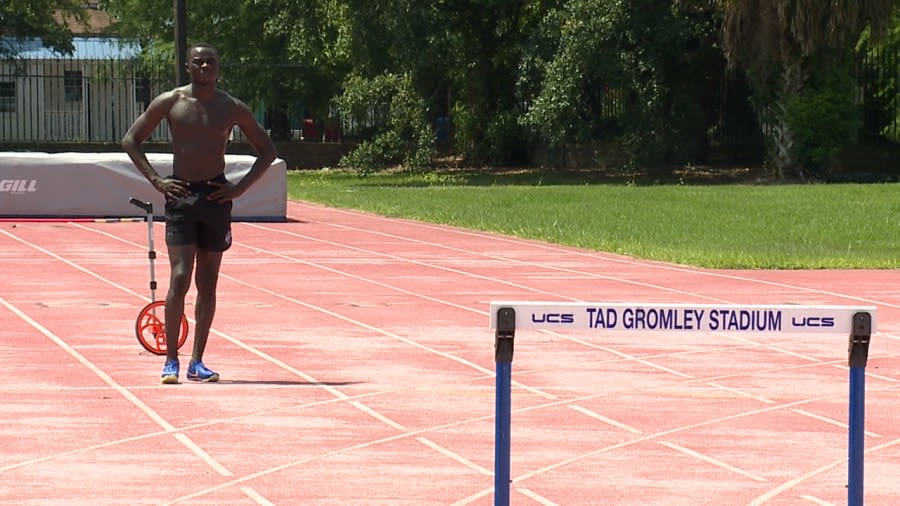 Watch: The hurdles UNO’s John Adesola overcame to qualify for the NCAA Outdoor Championships