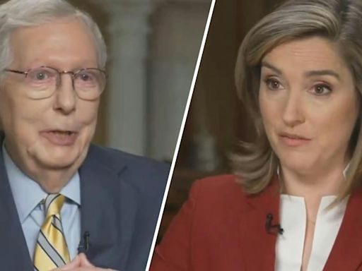 'What a pathetic cop-out': Mitch McConnell ruthlessly mocked after claiming he has little influence over outcome of 2024 election