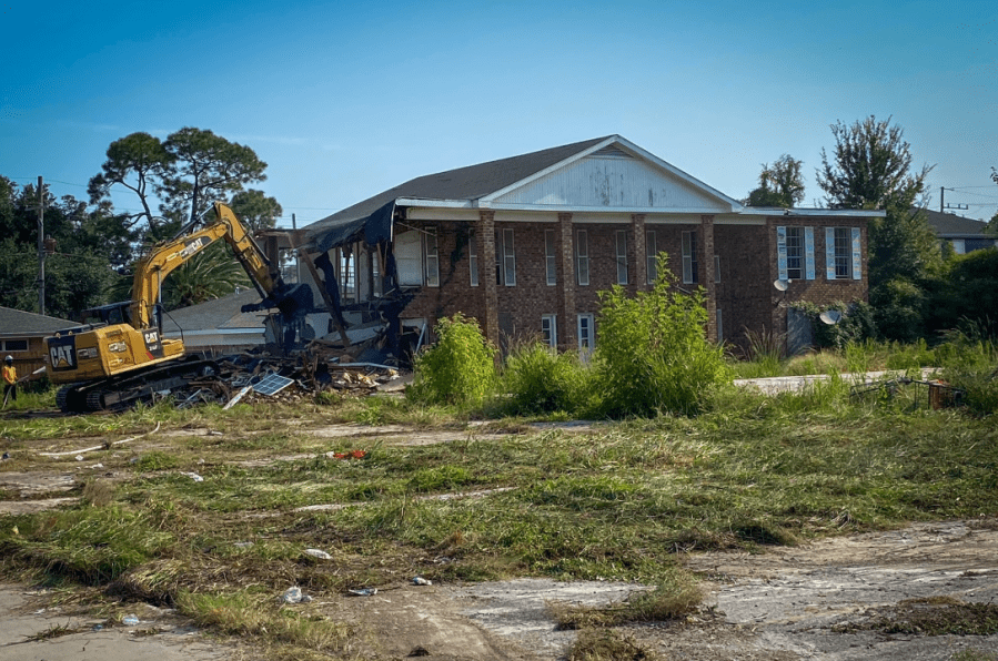 City of New Orleans tears down blighted home across from McDonogh 35