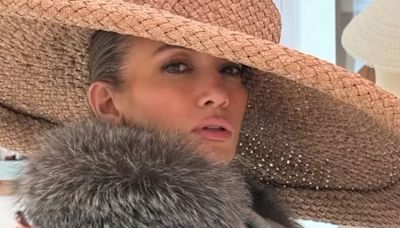 Jennifer Lopez Kicks Off Big-Hat Season in the Most Fabulous Straw Headpiece