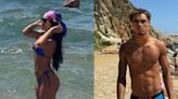 Filho de Ronaldinho Gaúcho curte praia com irmã de atriz da Globo