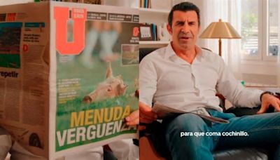 VIDEO: El anuncio viral de Luis Figo recordando hostil momento que vivió en Barcelona