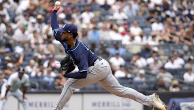 Bradley remains unbeaten in 8 starts, Arozarena homers twice and Rays rout Yankees 9-1