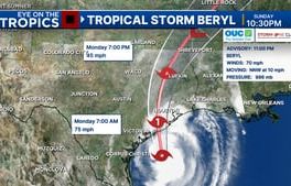 Beryl is still a tropical storm