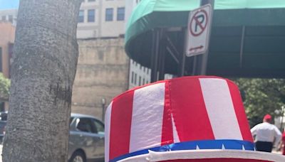Meet the Trump supporters sporting ear patches at the RNC in Milwaukee this week