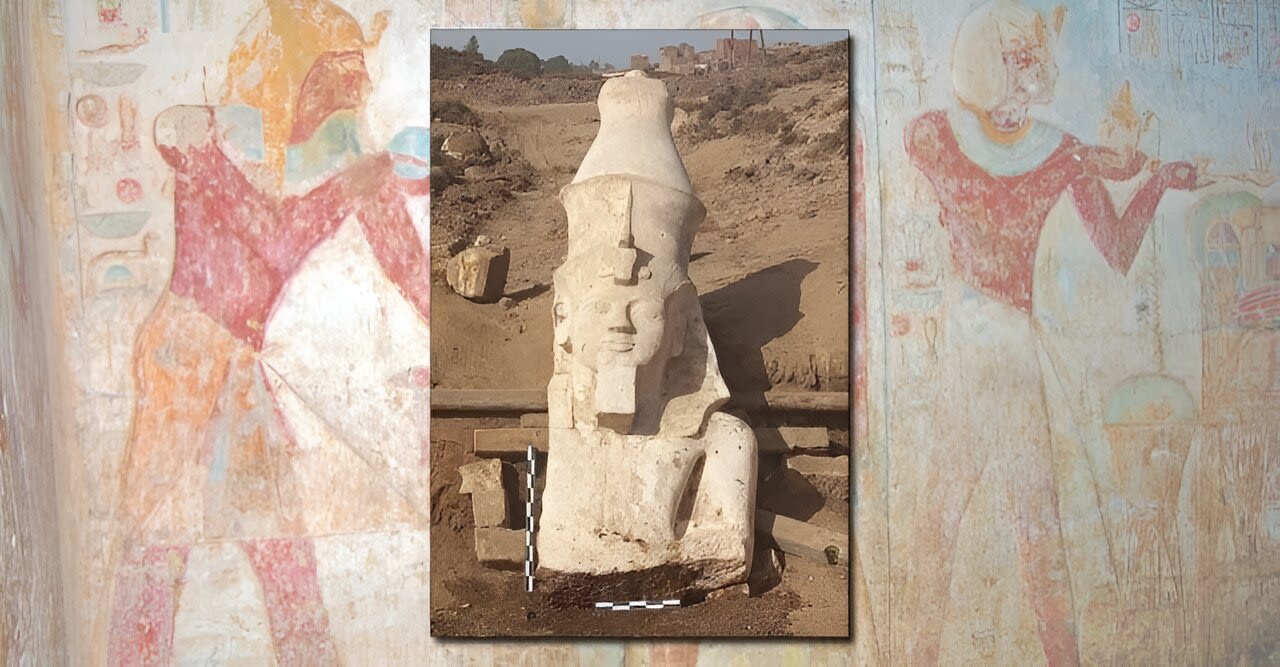 Archaeologists unearth top half of statue of Ramesses II