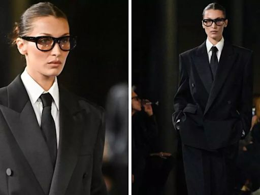 Bella Hadid Is Back on the Runway; Walks for Saint Laurent at Paris Fashion Week