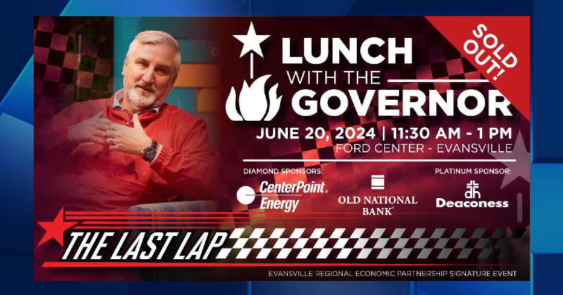 E-Rep is hosting a lunch with Governor Eric Holcomb on Thursday