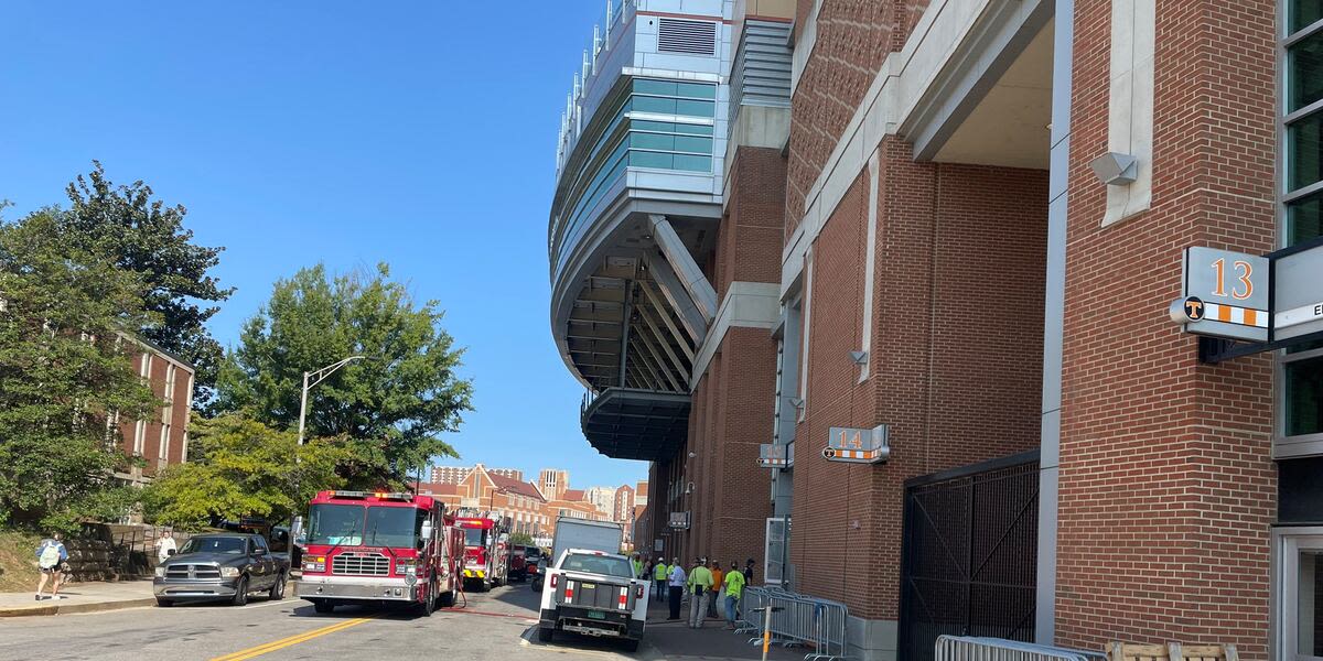 Knoxville Fire Department puts out trash fire at Neyland Stadium