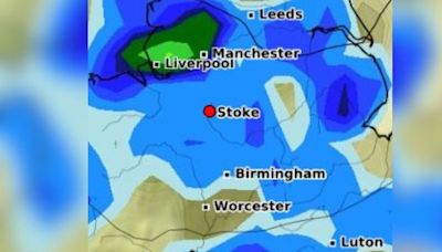 Latest Stoke-on-Trent forecast as Met Office issues six-hour weather warning