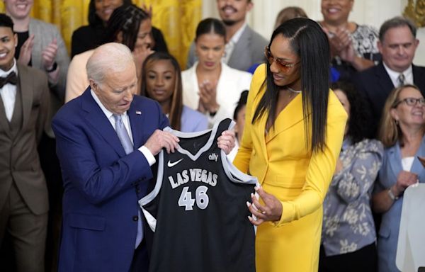 President Biden celebrates the Las Vegas Aces, calls it a “banner year” for women’s basketball