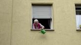 Fed up German pensioner pours water over drunk England fans