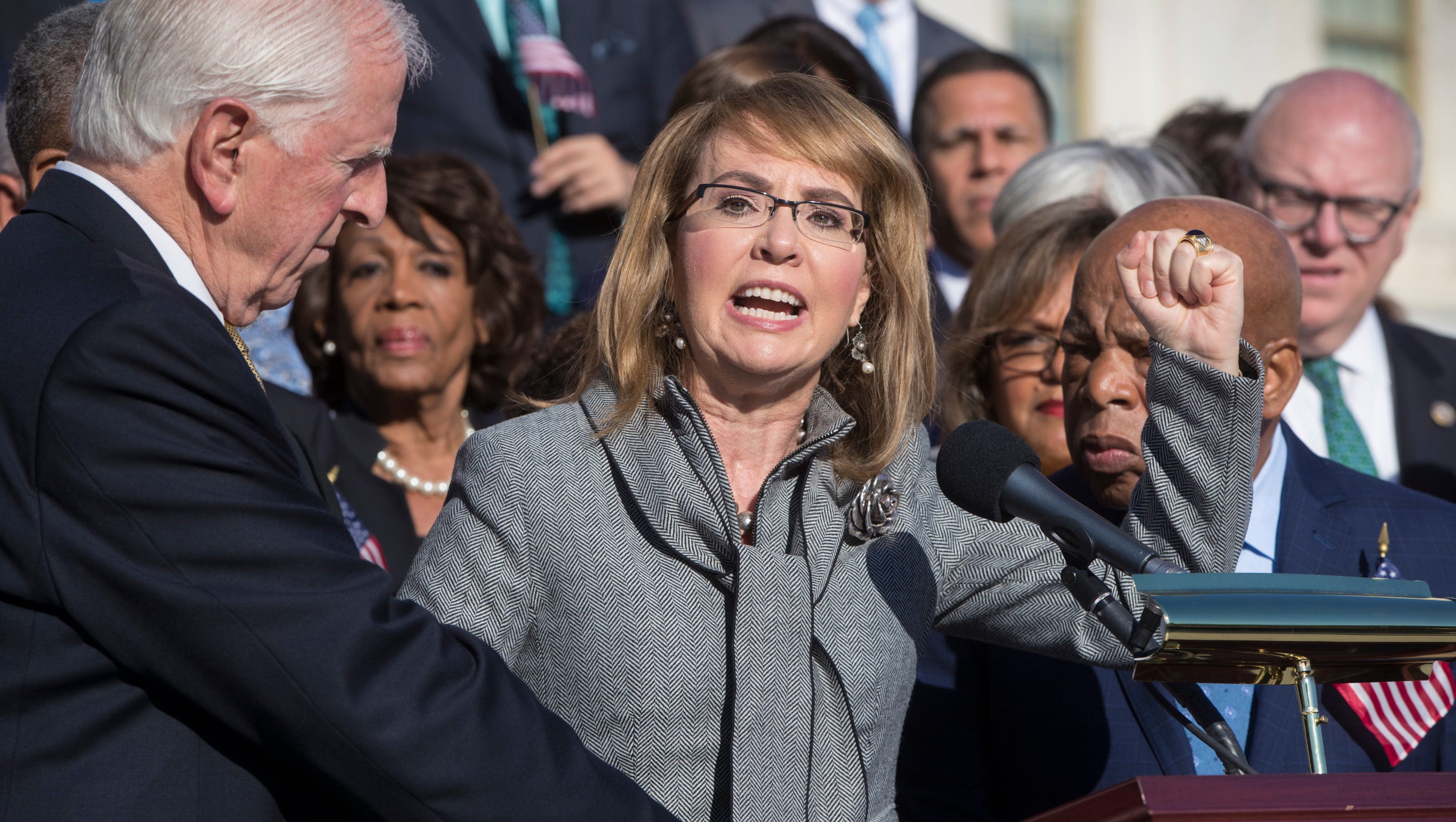 Giffords to stump for Harris in Michigan, marking 100 days to election