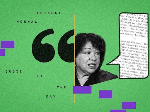 Sonia Sotomayor Points Out How Quickly the Conservative Justices Will Drop Their Stated Principles When It Suits Them