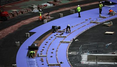 Why the Olympics running track has been painted purple for Paris 2024