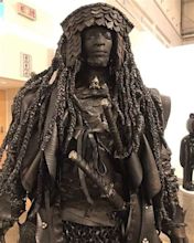 A statue of Yasuke, an African slave, who arrived in Japan in 1579 and ...