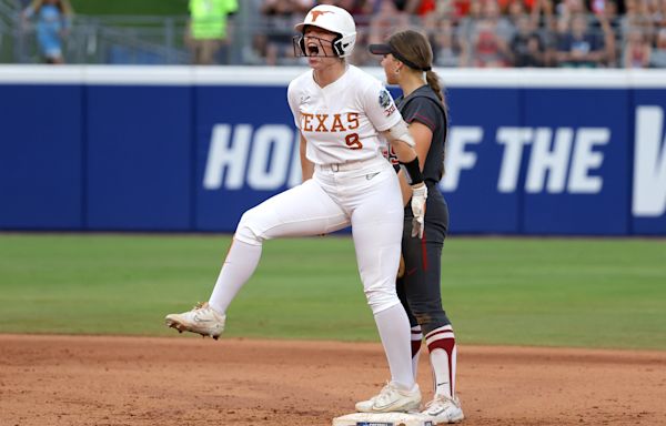 Replay: Texas softball falls to Oklahoma in Game 1 of their WCWS finals