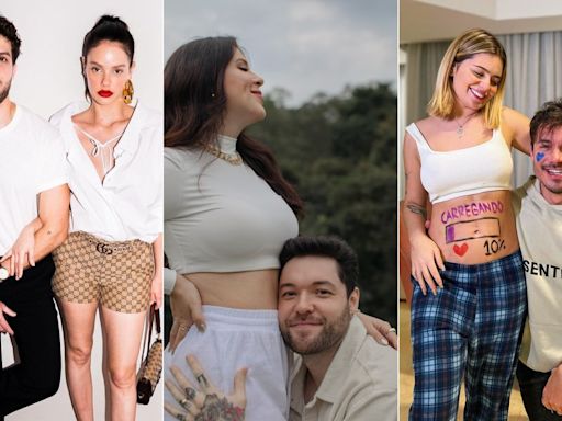 Além de Chay Suede e Laura Neiva, veja outros famosos que estão 'grávidos'