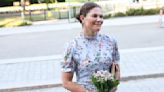Crown Princess Victoria of Sweden Favors Whimsical Patterns in Repurposed Dress for Stockholm Museum Visit