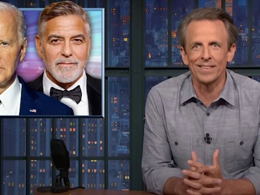 Seth Meyers Reminds Us the Clooney and Biden Beef Is the 2nd Time a President Feuded With an ‘Ocean’s 11’ Cast Member | Video