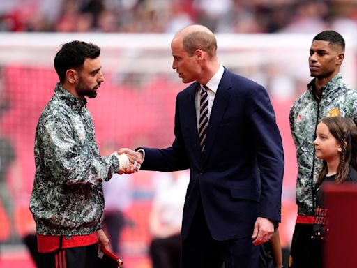 Royal news – live: Prince William attends FA Cup Final as Harry and Meghan portrait finds new home