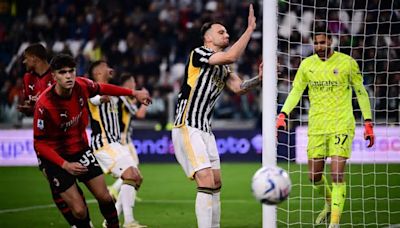 Juventus no pasó de un amargo empate con el AC Milan en la lucha por el subcampeonato