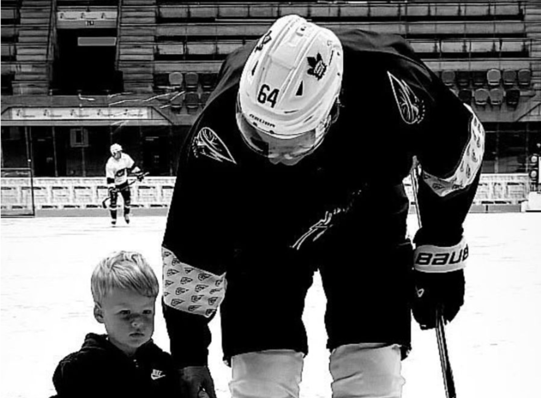 Maple Leafs' David Kampf Shares Heartwarming On-Ice Moment with Son Michael During Training Session