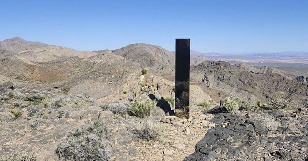 Gleaming monolith pops up in Nevada desert, the latest in a series of quickly vanishing structures