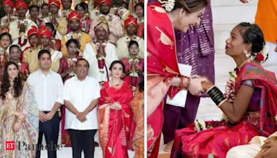 Nita & Mukesh Ambani throw grand mass wedding ceremony for the poor ahead of son Anant’s wedding - The Economic Times