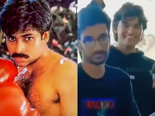 Akira Nandan gets mobbed by fans as he watches Pawan Kalyan's Thammudu re-release. Watch