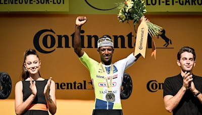 Biniam Girmay lands Tour de France hat-trick by winning stage 12